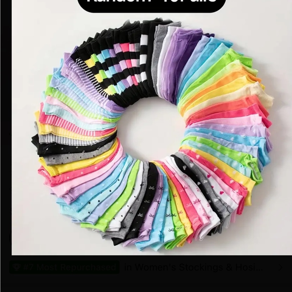 5 pairs Colorful Ankle Socks - Picture 7 of 9